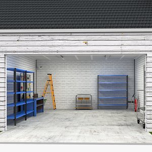 Garage Indoor with Tools model