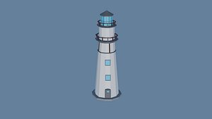 Low Poly Lighthouse 3D