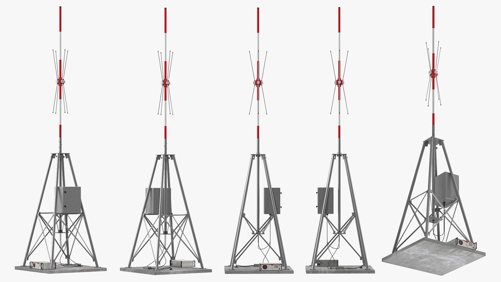 Rhotheta RT 1000 VHF RDF System ATC VTS with Antenna 3D model preview