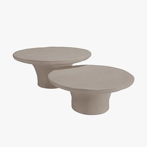 Pompeo Round Cast Resin Indoor-Outdoor Coffee Table