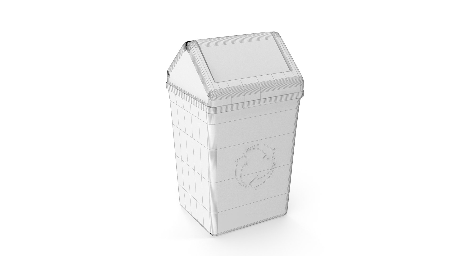 Green Recycle Bin Model TurboSquid 2164543
