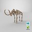 3D Mammoth Skeleton Old Bones