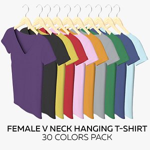 3D Female V Neck Hanging 30 Colors Pack