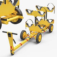 Aircraft Missile Transport Trolley Yellow