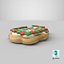Santa Gingerbread Gookie 01 Bitten 3D model