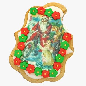 Santa Gingerbread Gookie 01 Bitten 3D model