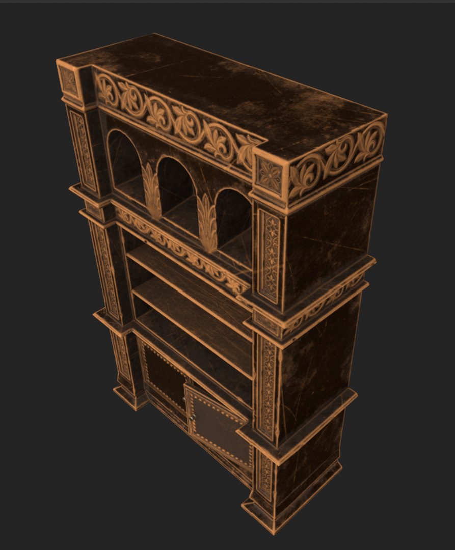 Bookcase Model - TurboSquid 2208059