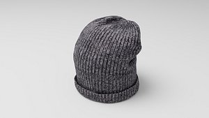 Knit cap or woven hat winter autumn season 3D