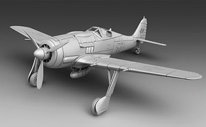 3D model German plane FW-190