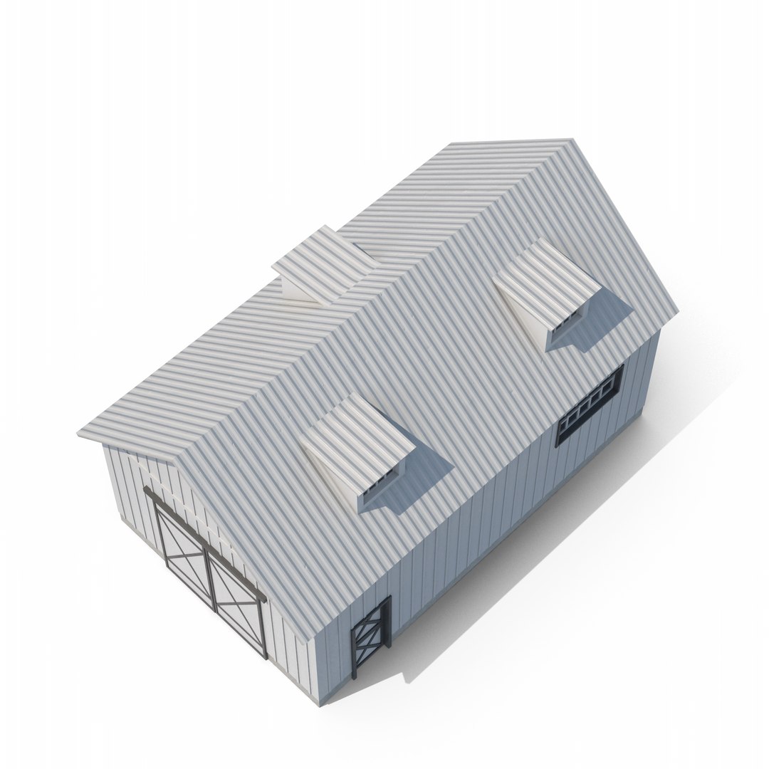3D Farm Building Shed Model - TurboSquid 2290628