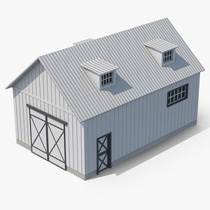 3D Farm Building Shed model