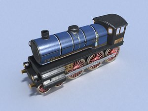 3d model old locomotive toy