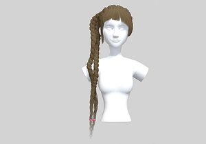 3D Bangs Ponytail Hairstyle model