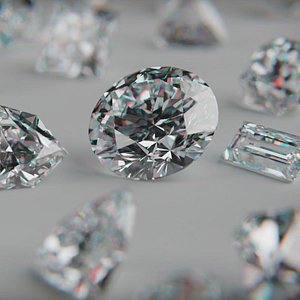 3D gem cuts pack model