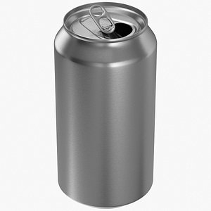 3D Opened Standard Aluminum Can 375ML model