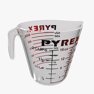 3D pyrex cup measuring