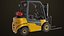 3D Forklift Truck 02 Yellow Rigged All PBR Unity UE Textures