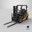 3D Forklift Truck 02 Yellow Rigged All PBR Unity UE Textures