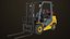 3D Forklift Truck 02 Yellow Rigged All PBR Unity UE Textures