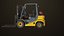 3D Forklift Truck 02 Yellow Rigged All PBR Unity UE Textures