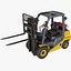 3D Forklift Truck 02 Yellow Rigged All PBR Unity UE Textures