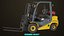 3D Forklift Truck 02 Yellow Rigged All PBR Unity UE Textures