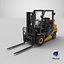 3D Forklift Truck 02 Yellow Rigged All PBR Unity UE Textures