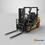 3D Forklift Truck 02 Yellow Rigged All PBR Unity UE Textures