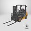 3D Forklift Truck 02 Yellow Rigged All PBR Unity UE Textures