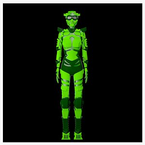 Female Robotic Character from Biped FRCB1