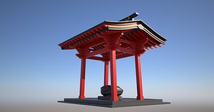 3D japanese temple model