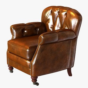 chair club vintage cigar 3d obj
