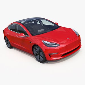 3D Tesla with Aero Wheel Cover Accessories
