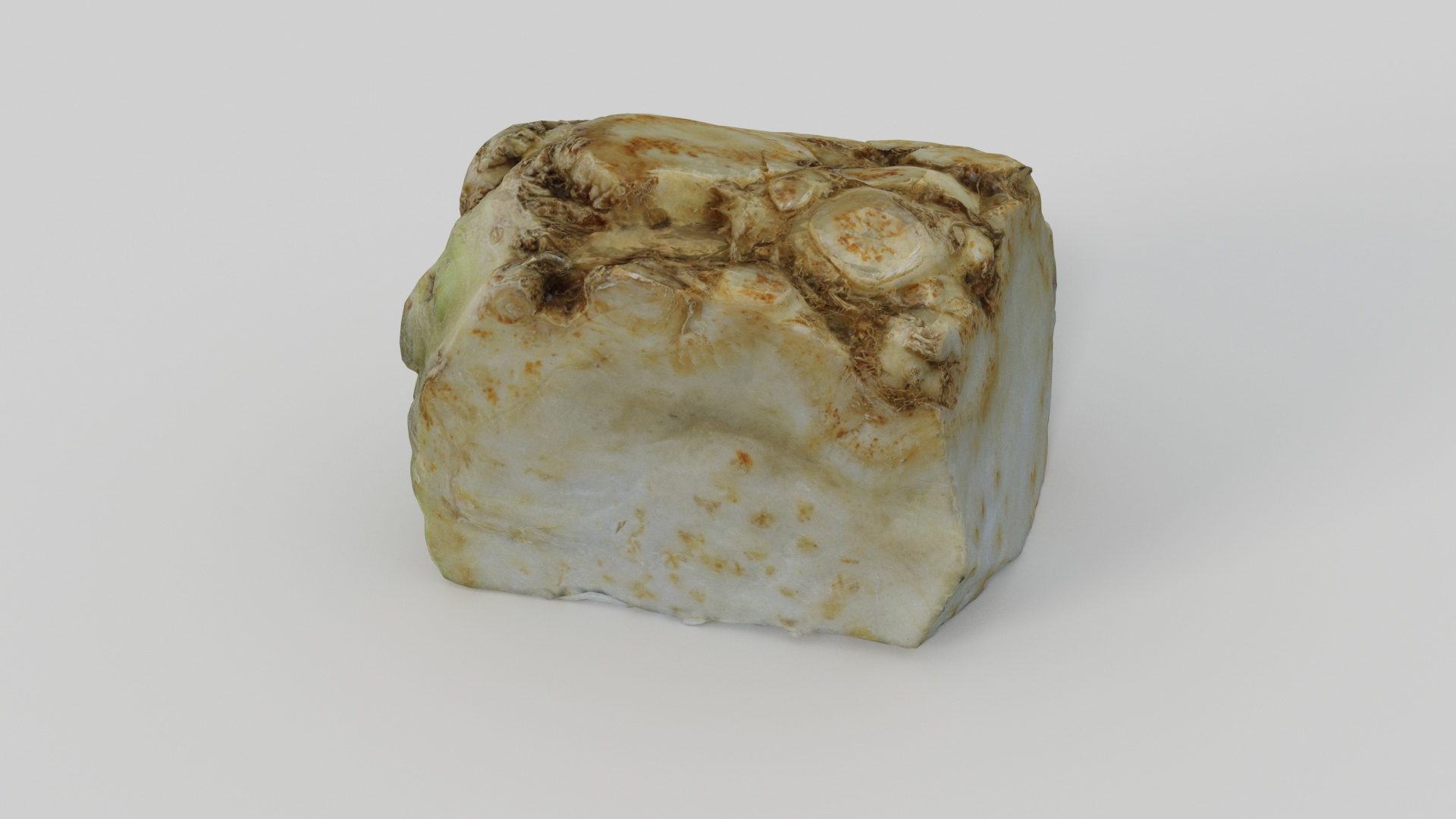 3D celery root model https://p.turbosquid.com/ts-thumb/8C/rpDhlf/dT/turntable_360/jpg/1617279850/1920x1080/turn_fit_q99/93c472f36f599cdbe85b6f94b4154378678a0aa4/turntable_360-1.jpg