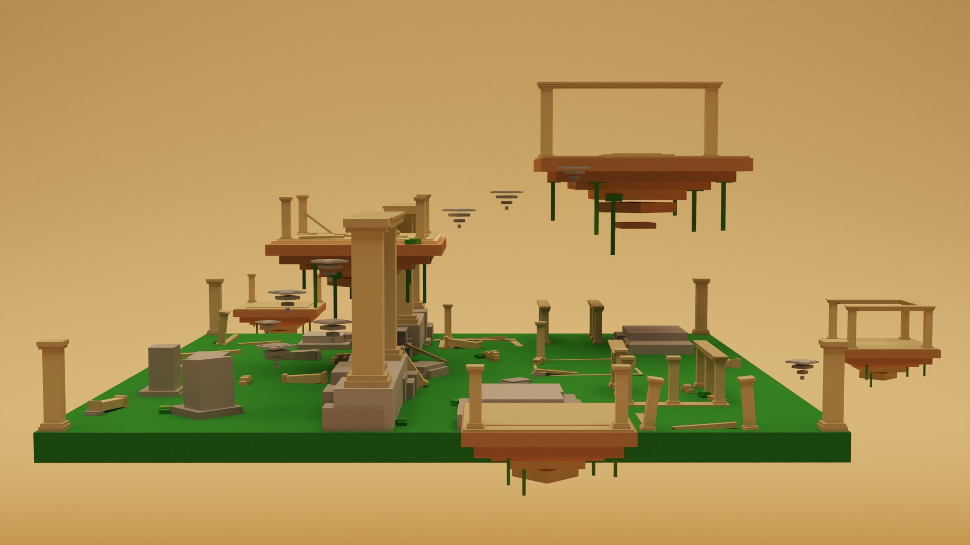 3D Ruine Map Model - TurboSquid 2289221