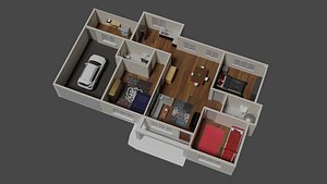 3D furniture interiors model