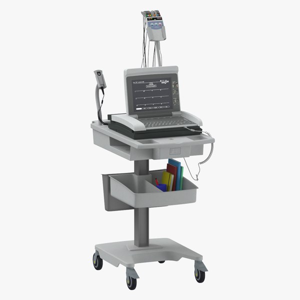 EKG Machine In Use and Empty