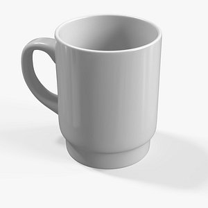 3D Porcelain Cappuccino Cup model