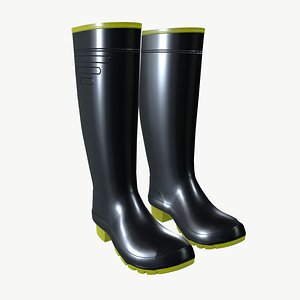 3D Long boots model