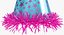 3D model party hat stars