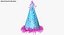 3D model party hat stars