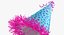 3D model party hat stars