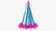 3D model party hat stars