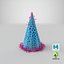 3D model party hat stars