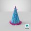 3D model party hat stars