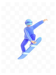 Ski sports Character Set Cartoon 3D model