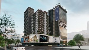 architecture 3d building 3building 20story plus interior model