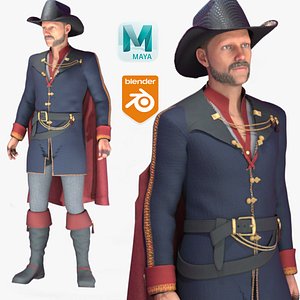 3D model Realistic Rigged Soldier WX Man Character