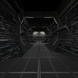 3d sci fi tunnel