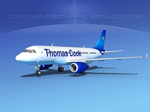 3d scale airbus a319 model